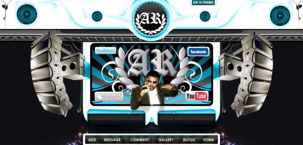 2009 Andre Ramone Myspace screenshot